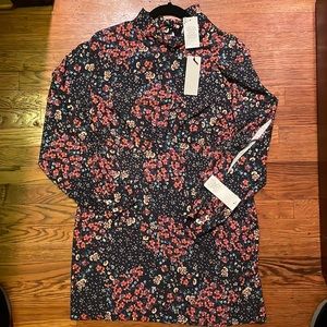 Never fully dressed black floral blue Bell mini dress, 16 UK 12 US